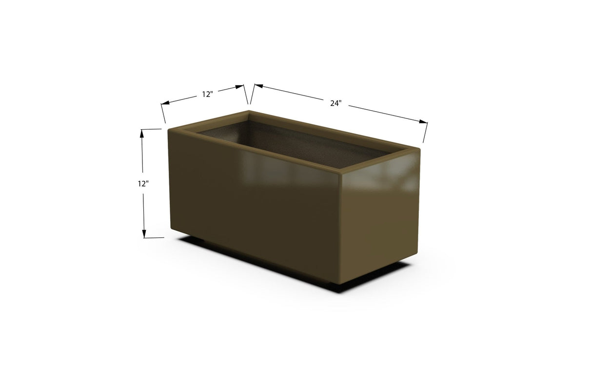 Aluminum Rectangular Outdoor or Indoor Planters - Plantercraft