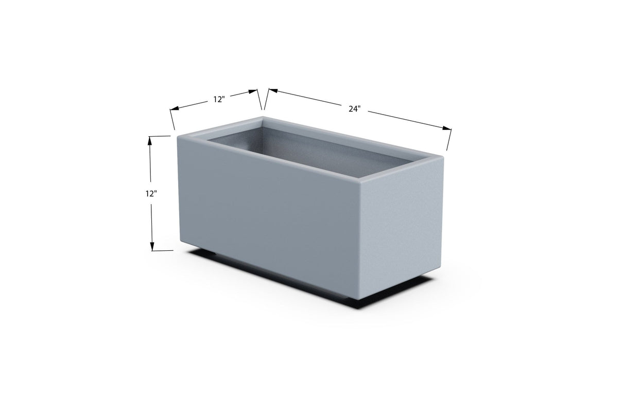 Aluminum Rectangular Outdoor or Indoor Planters - Plantercraft