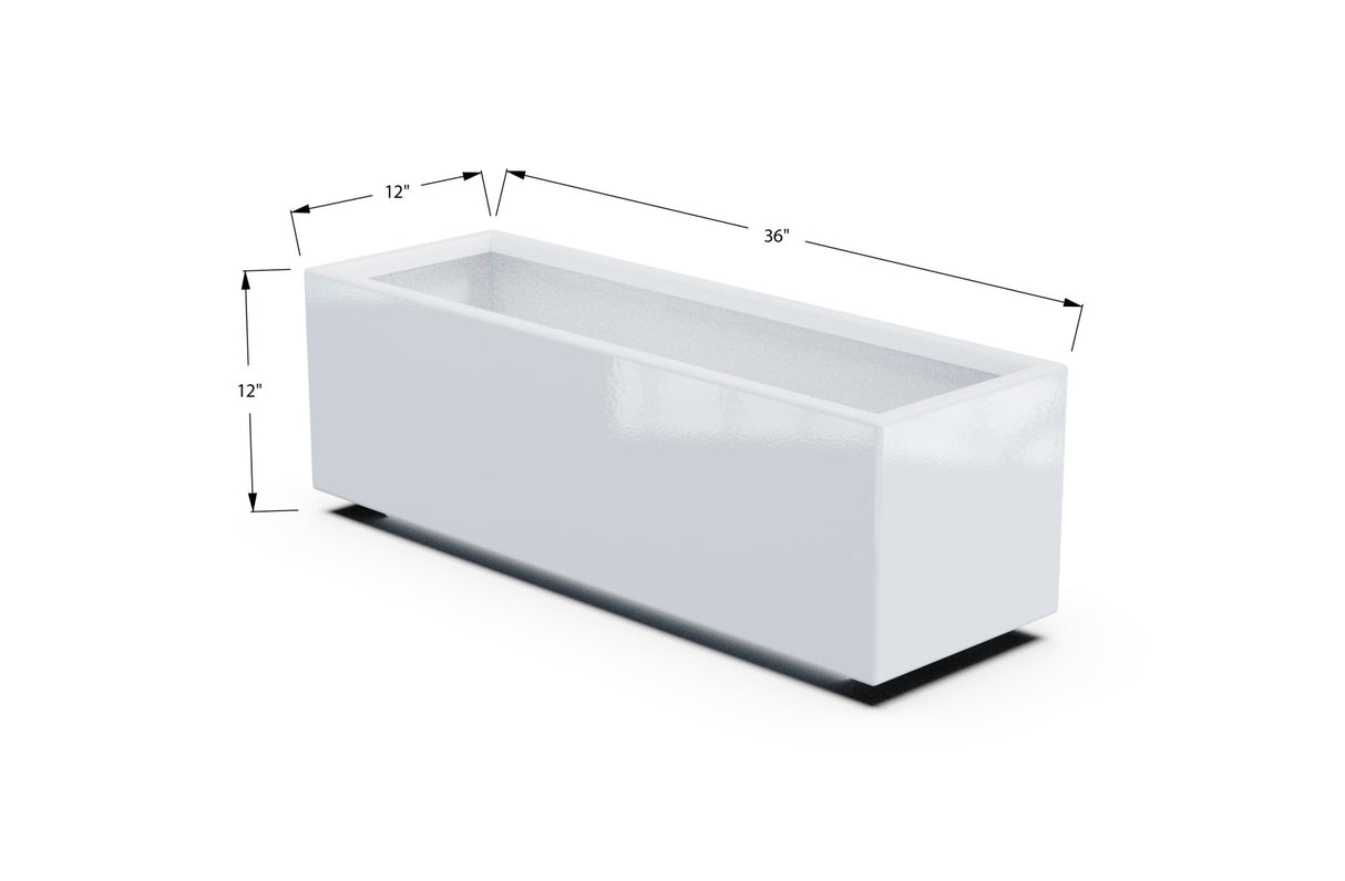 Aluminum Rectangular Outdoor or Indoor Planters - Plantercraft