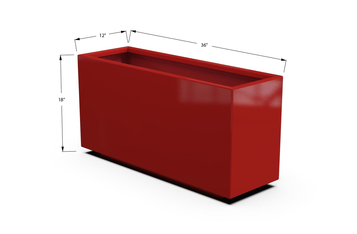 Aluminum Rectangular Outdoor or Indoor Planters - Plantercraft