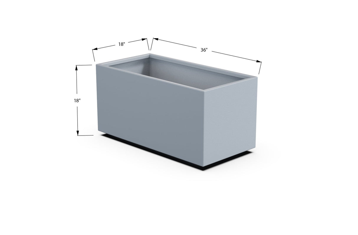 Aluminum Rectangular Outdoor or Indoor Planters - Plantercraft