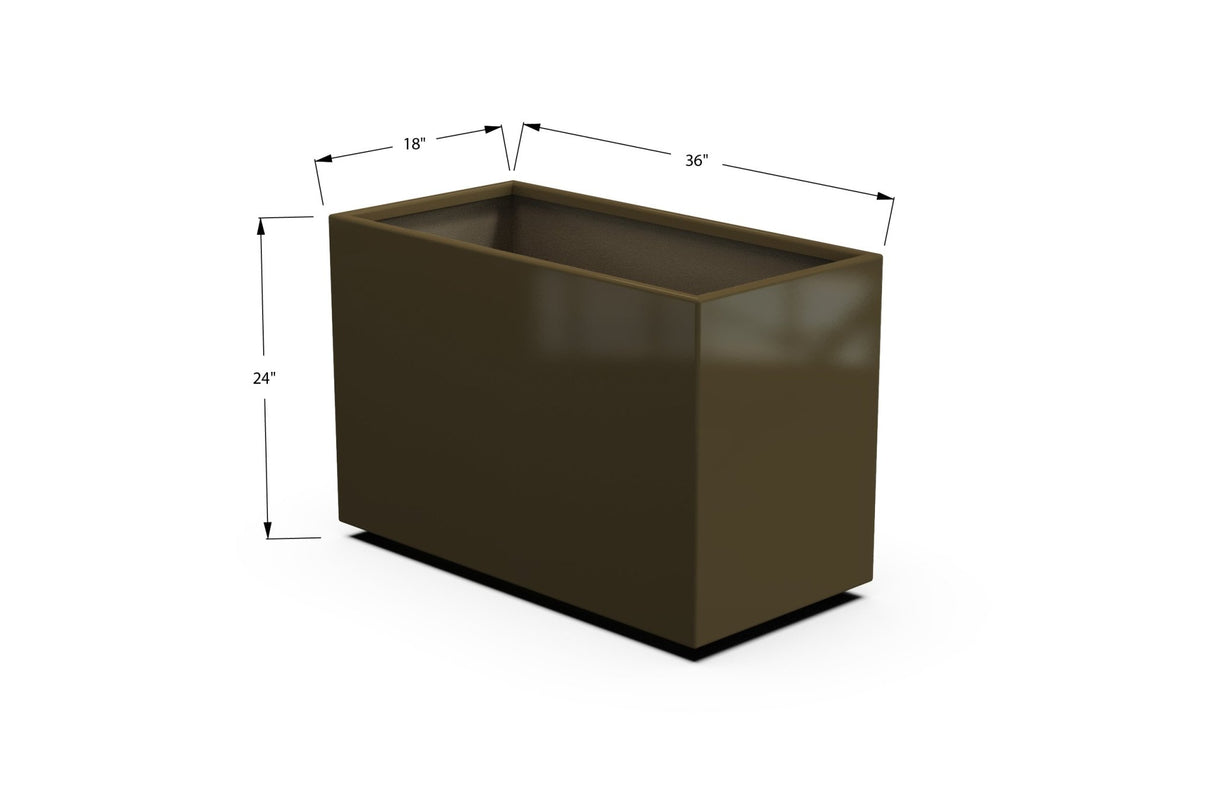 High Aluminum Rectangular Planter - Plantercraft