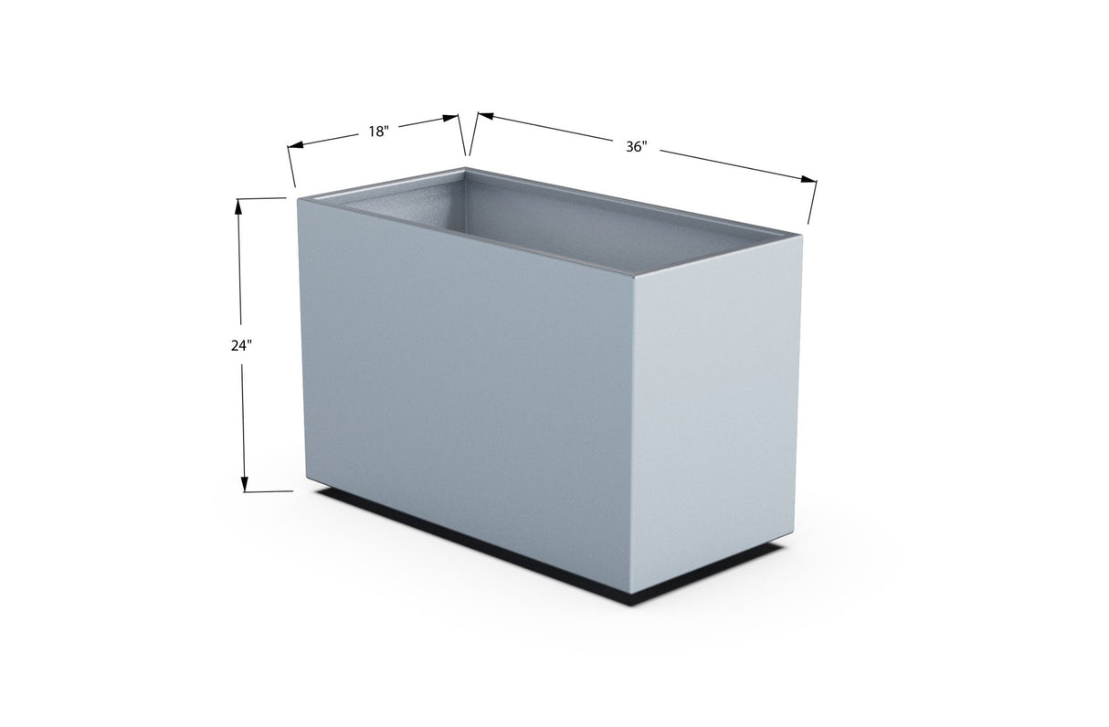 High Aluminum Rectangular Planter - Plantercraft
