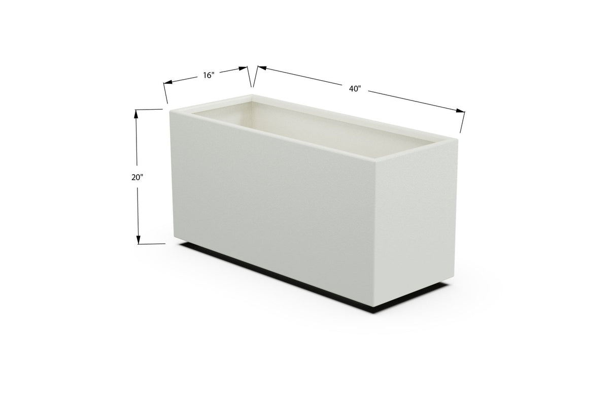 High Aluminum Rectangular Planter - Plantercraft
