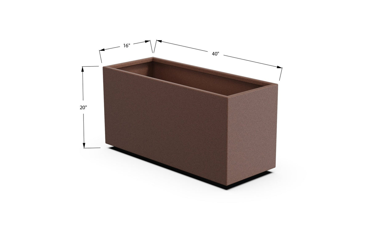 High Aluminum Rectangular Planter - Plantercraft