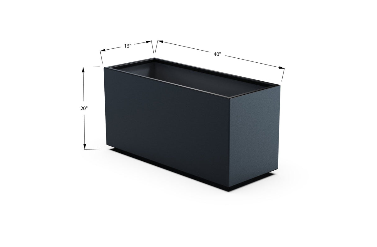 High Aluminum Rectangular Planter - Plantercraft