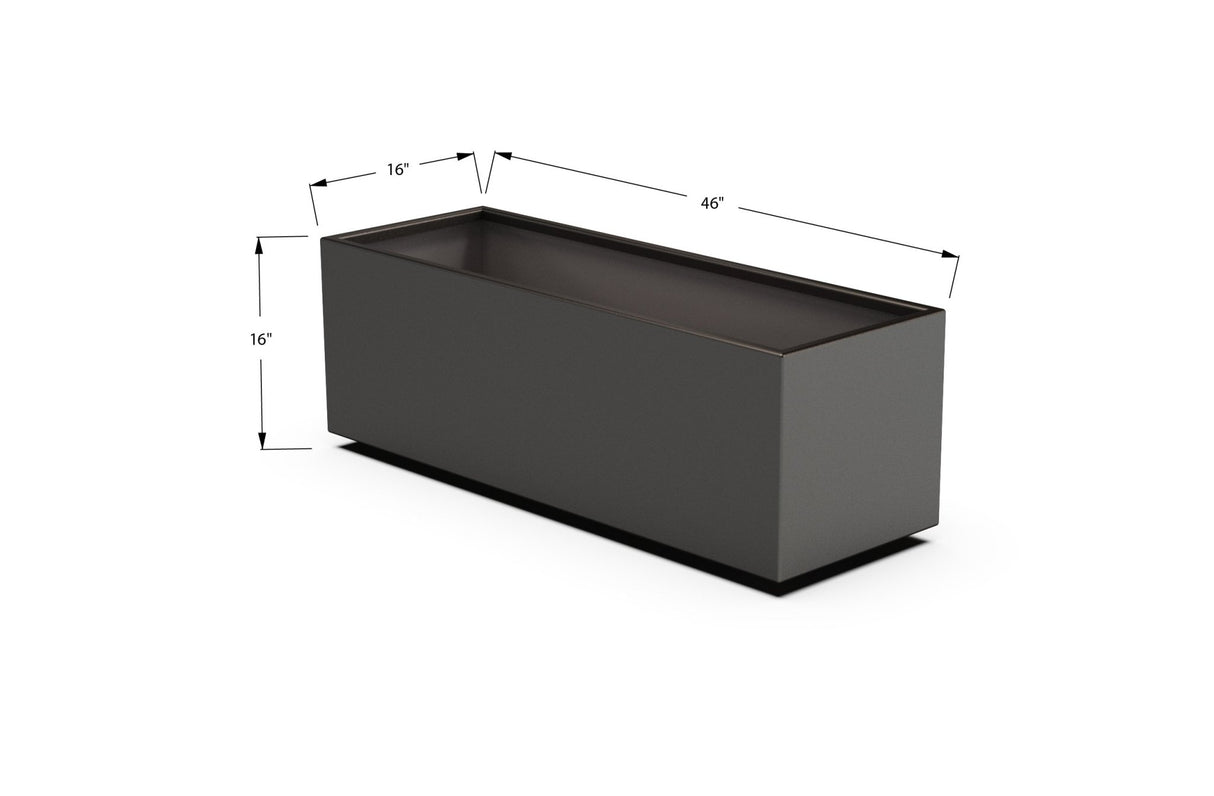 Aluminum Rectangular Outdoor or Indoor Planters - Plantercraft