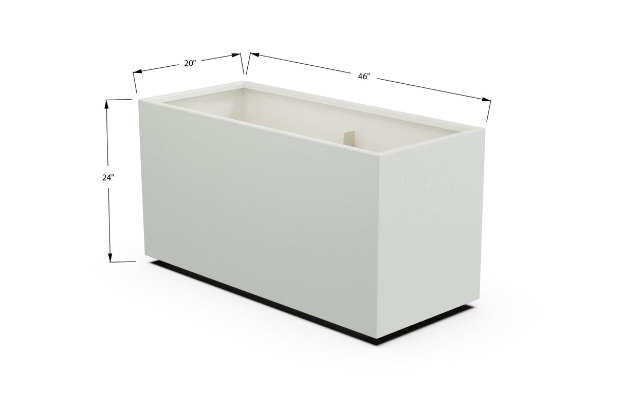 High Aluminum Rectangular Planter - Plantercraft