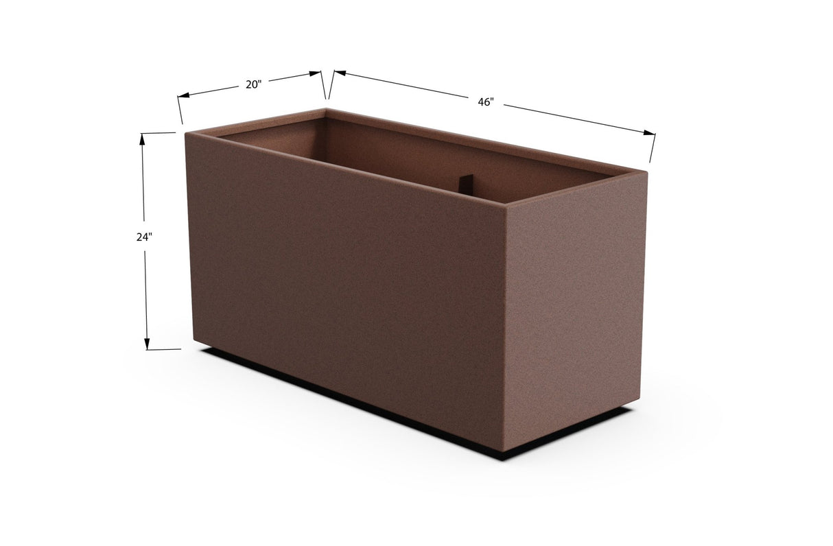 High Aluminum Rectangular Planter - Plantercraft