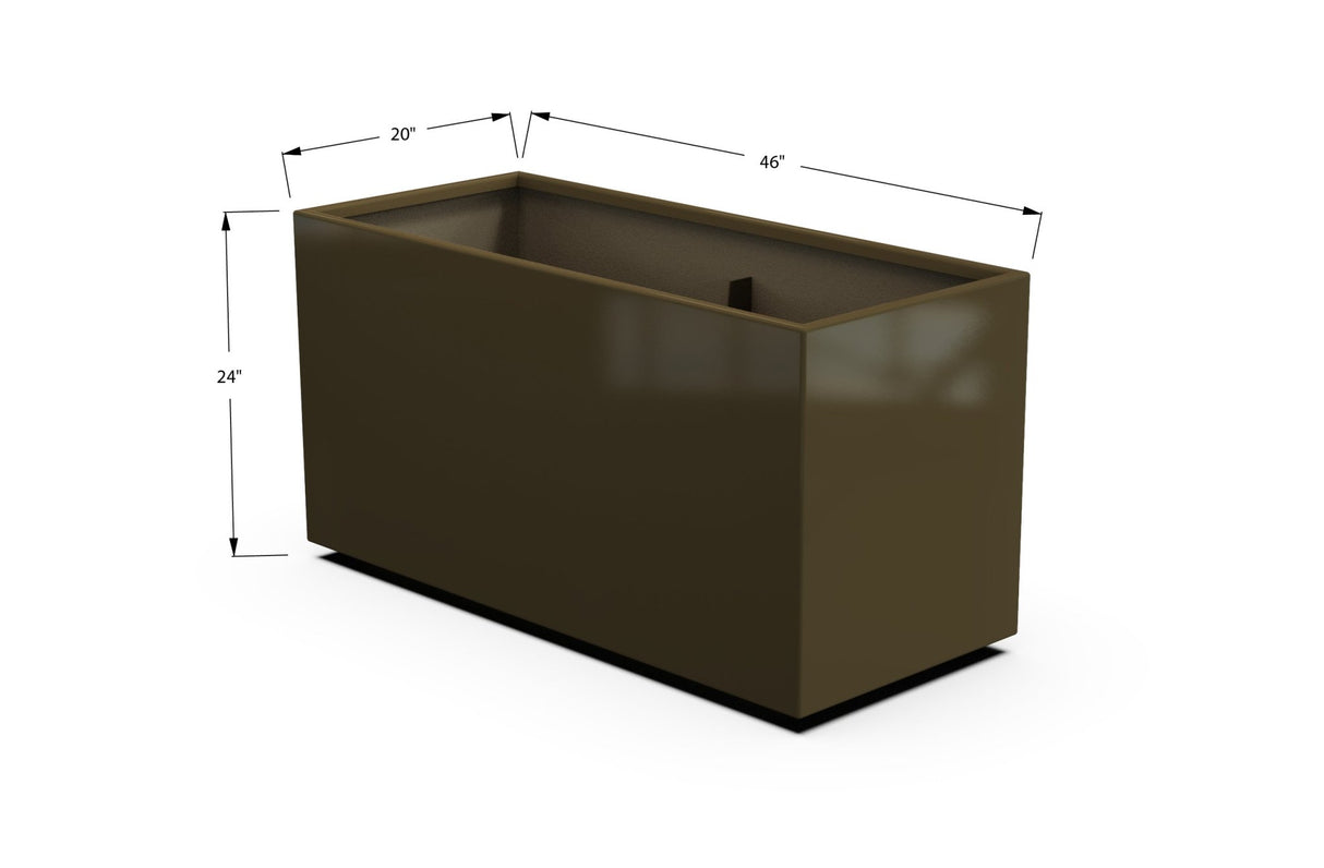 High Aluminum Rectangular Planter - Plantercraft