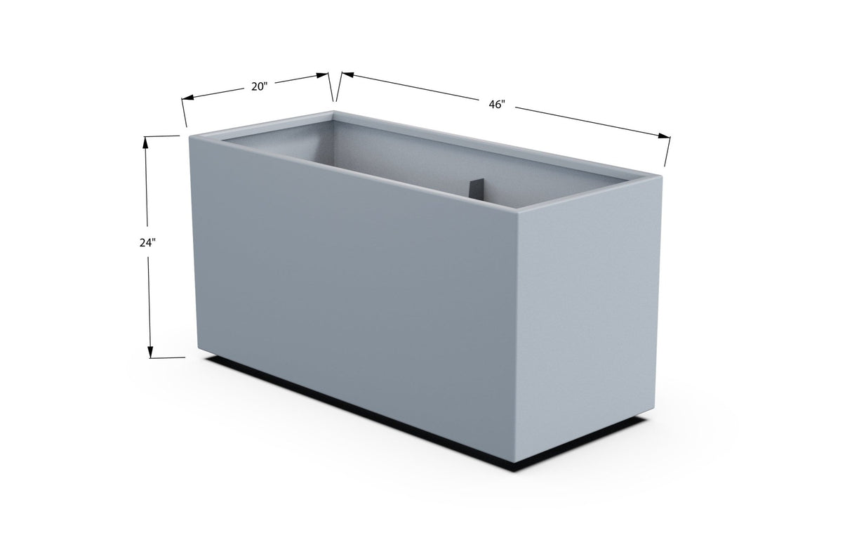 High Aluminum Rectangular Planter - Plantercraft
