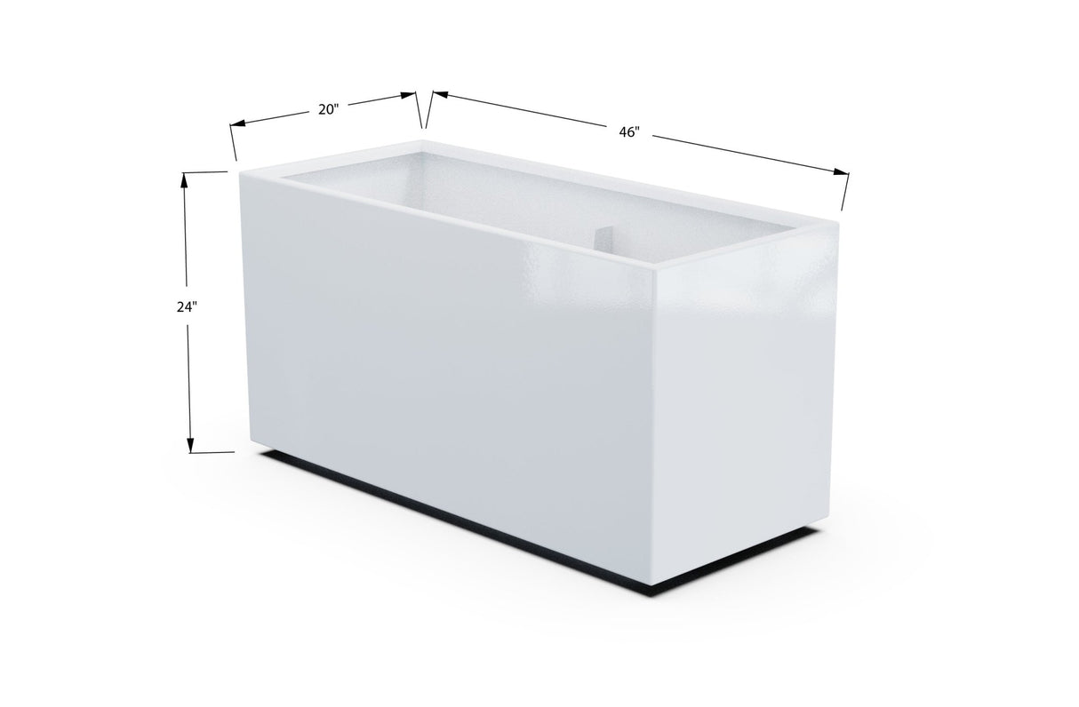 High Aluminum Rectangular Planter - Plantercraft