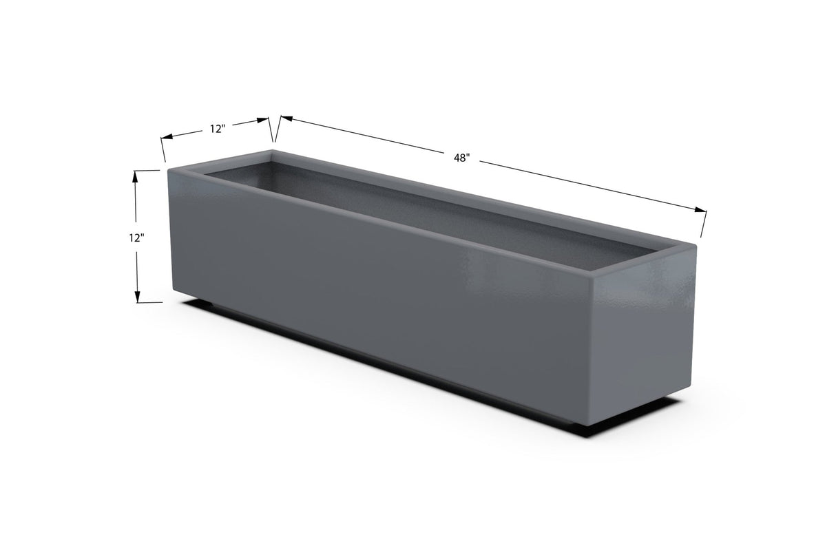 Aluminum Rectangular Outdoor or Indoor Planters - Plantercraft