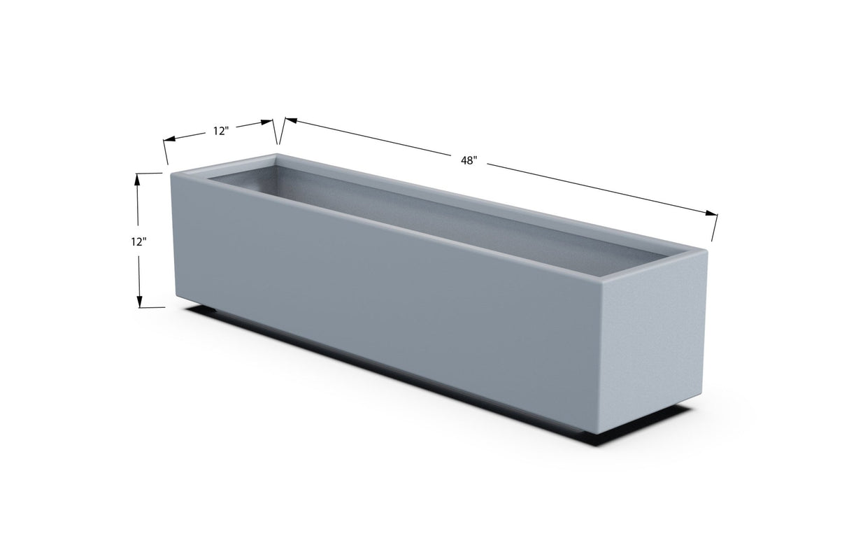 Aluminum Rectangular Outdoor or Indoor Planters - Plantercraft
