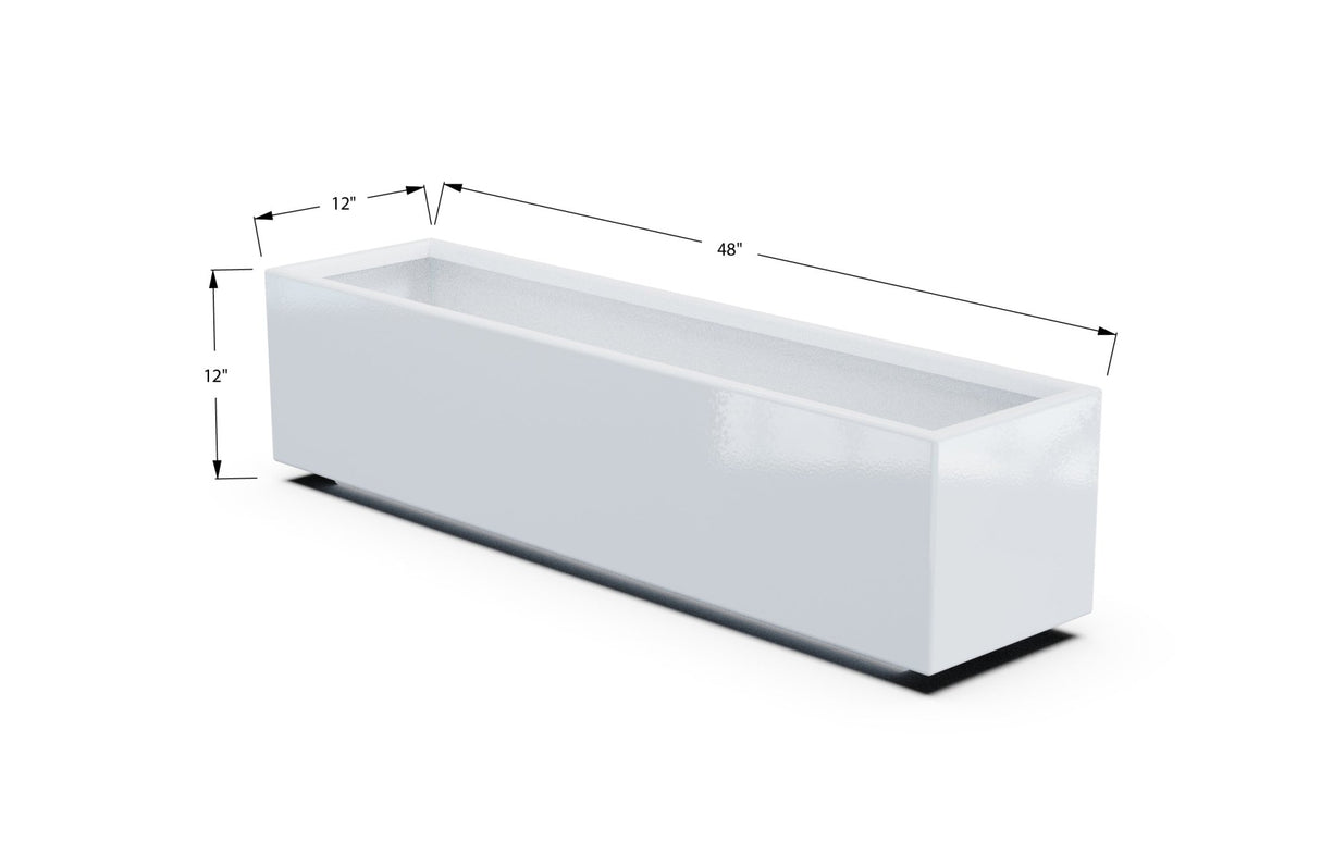 Aluminum Rectangular Outdoor or Indoor Planters - Plantercraft