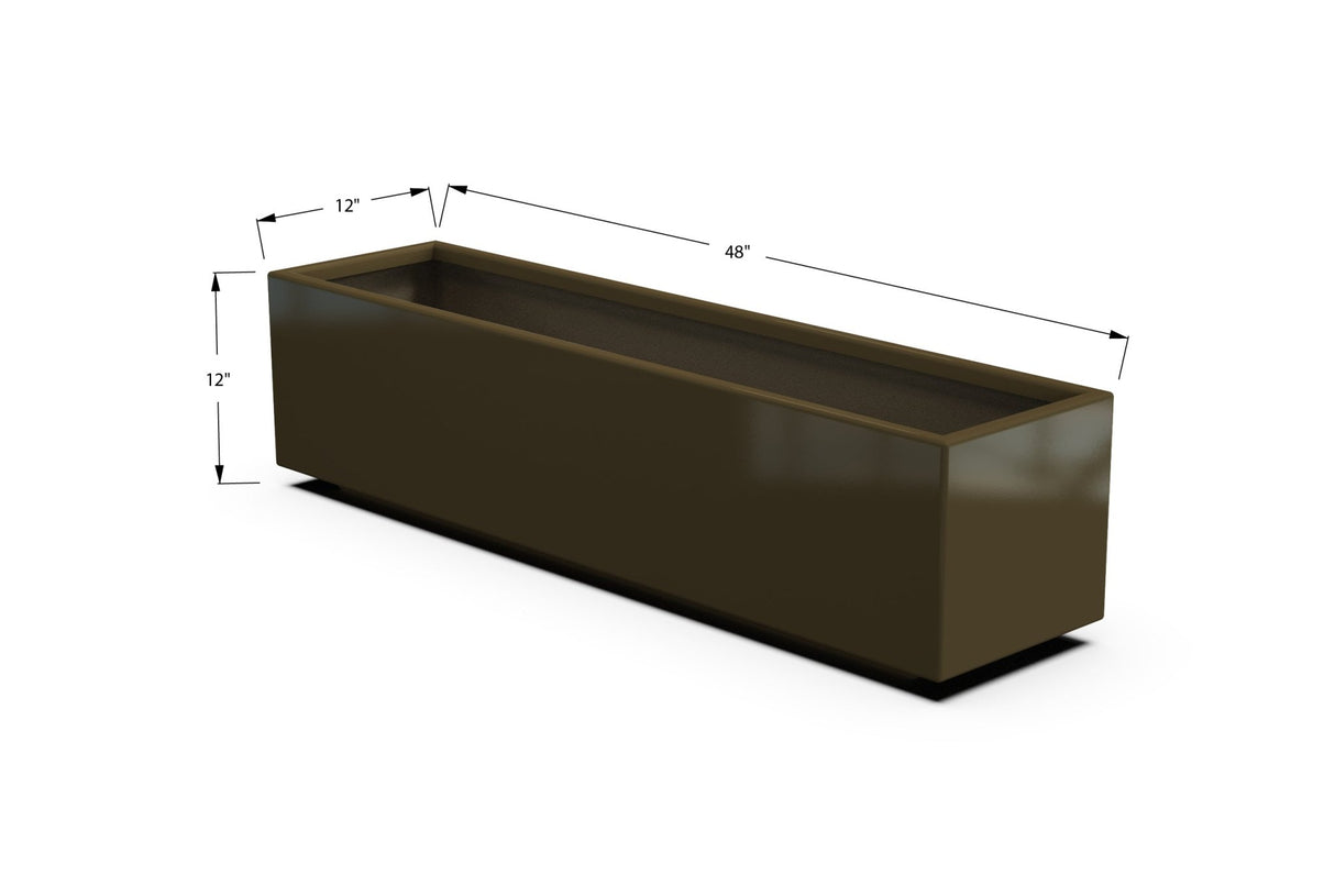 Aluminum Rectangular Outdoor or Indoor Planters - Plantercraft