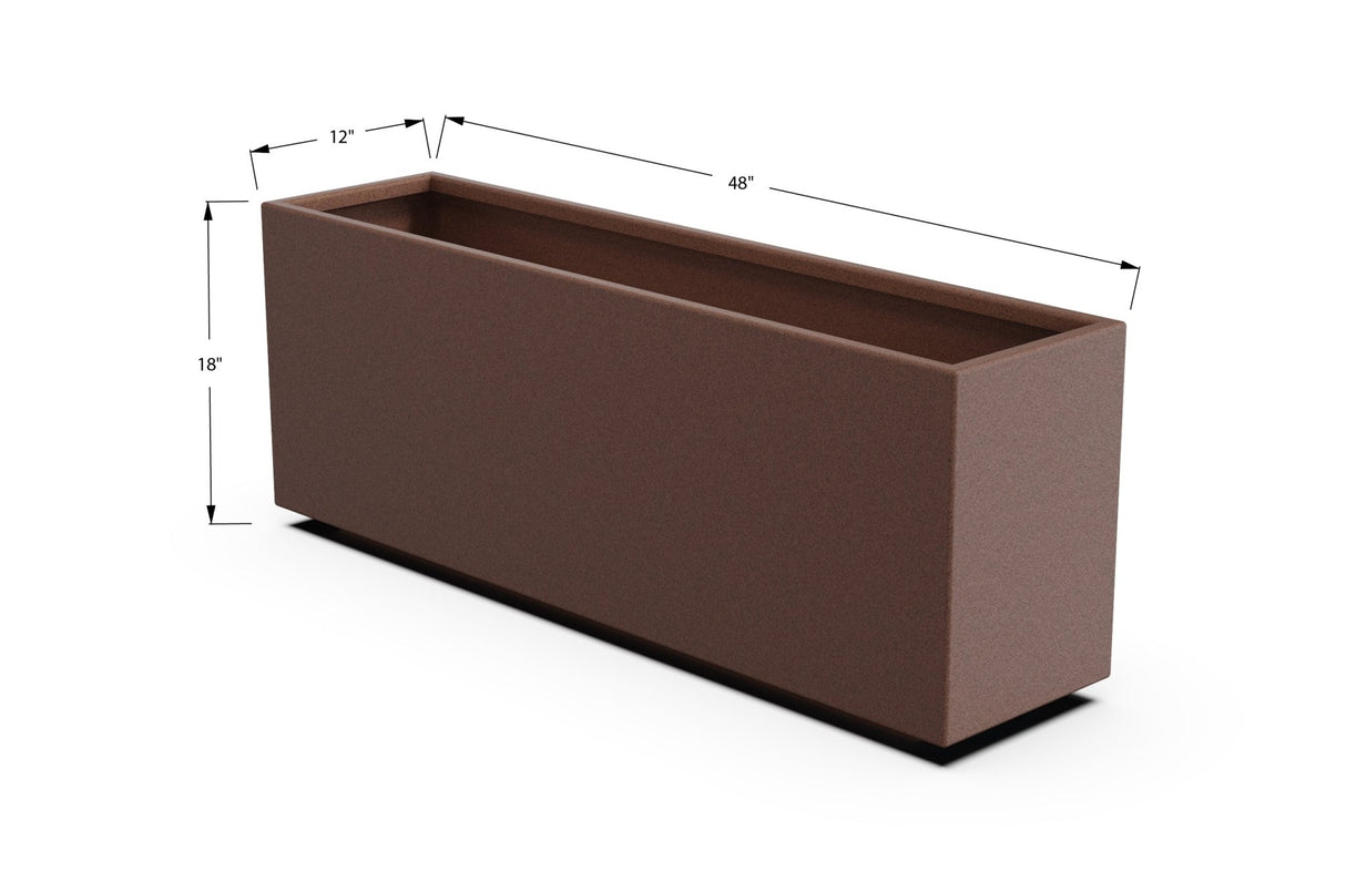 Aluminum Rectangular Outdoor or Indoor Planters - Plantercraft