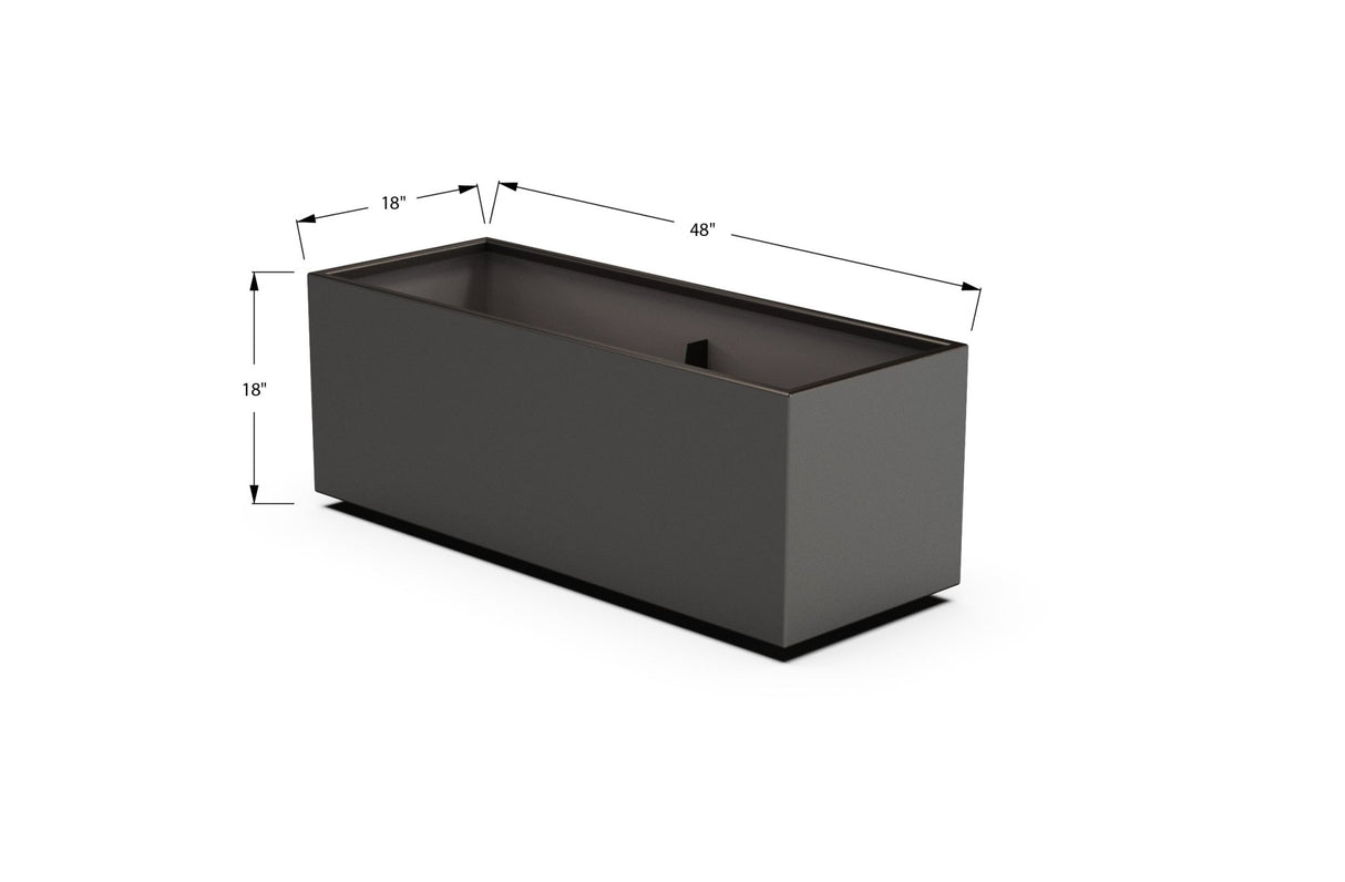 Aluminum Rectangular Outdoor or Indoor Planters - Plantercraft