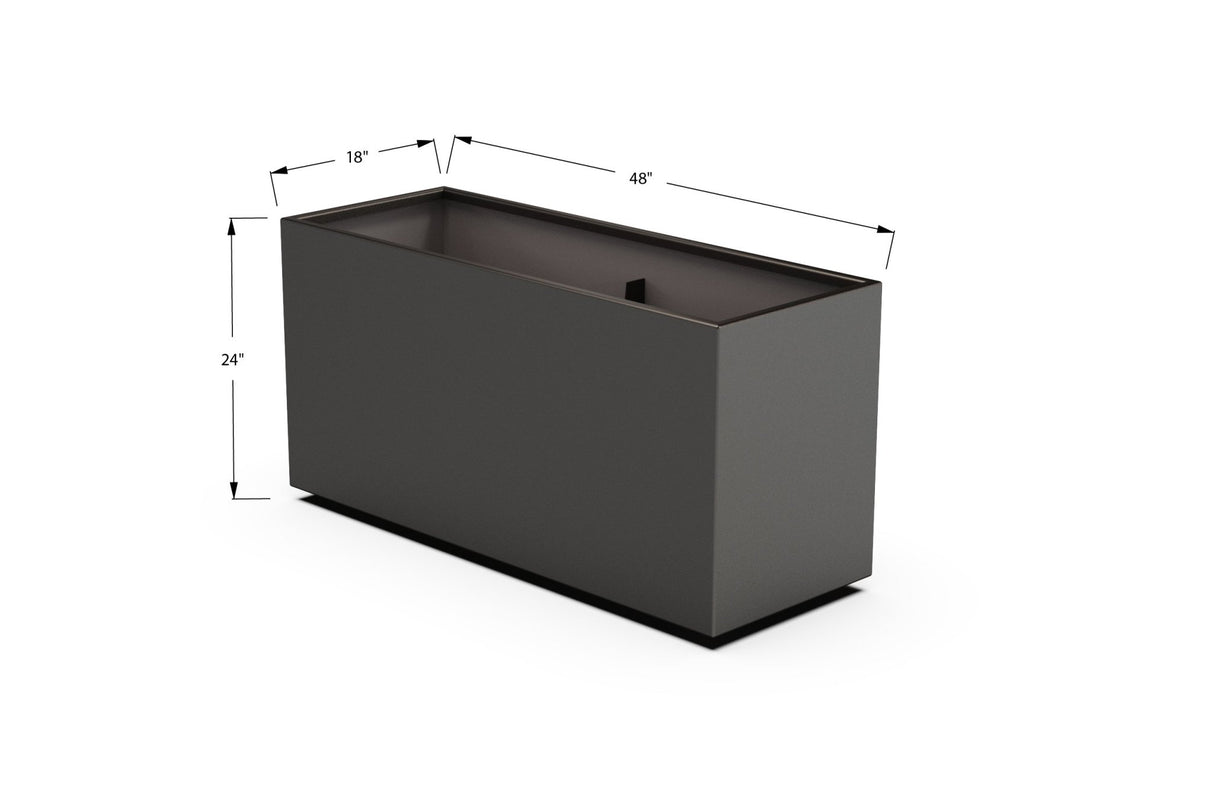 High Aluminum Rectangular Planter - Plantercraft