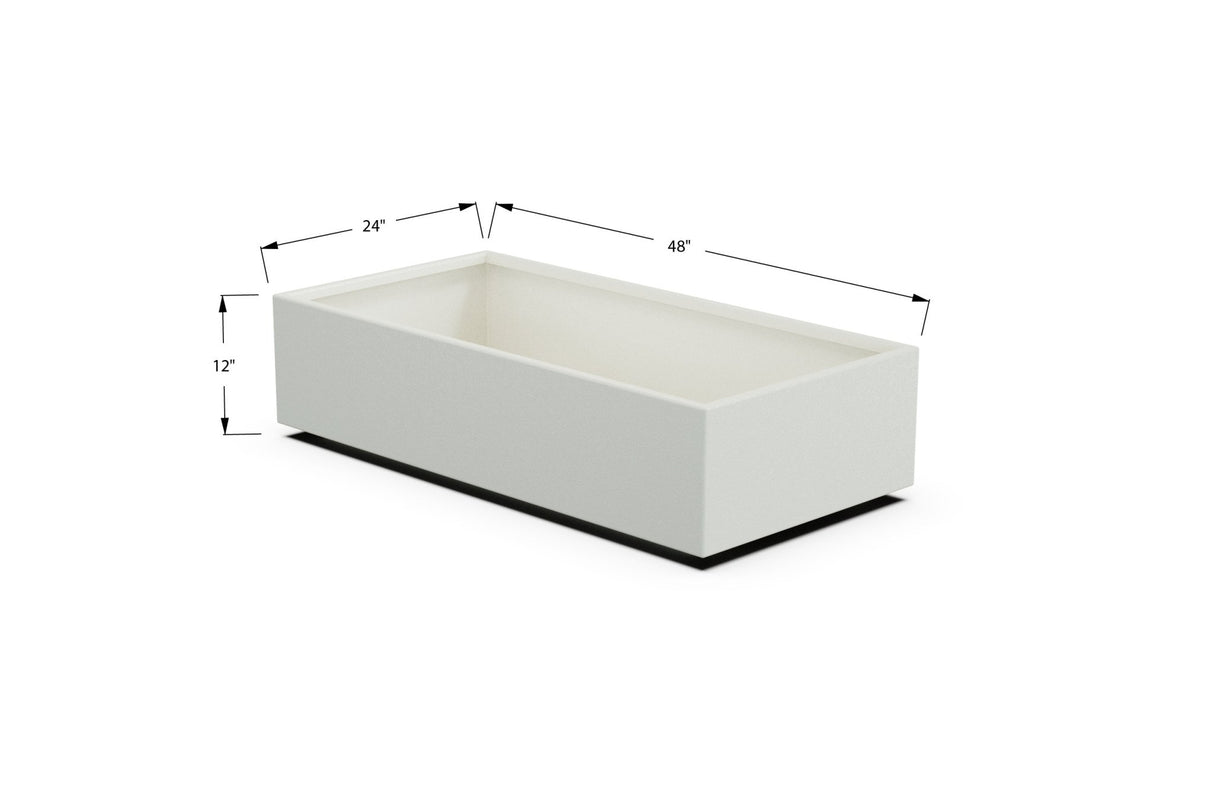 Aluminum Rectangular Outdoor or Indoor Planters - Plantercraft