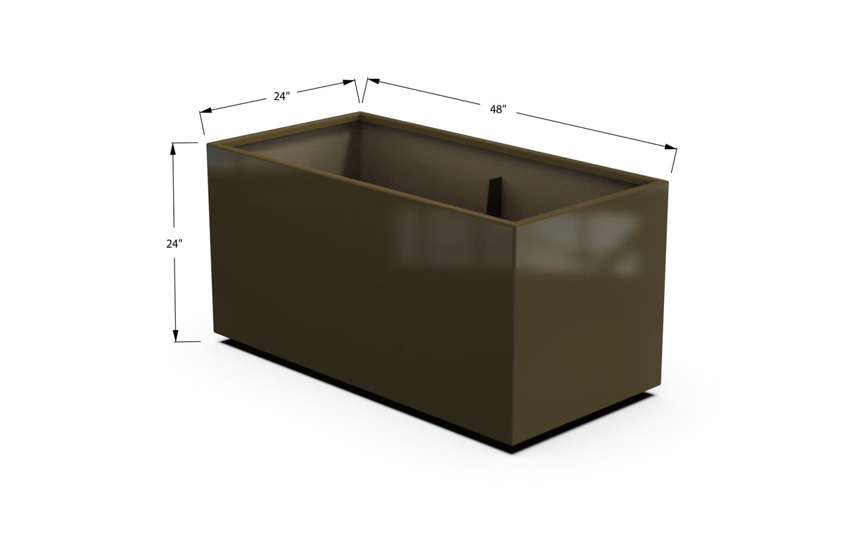 High Aluminum Rectangular Planter - Plantercraft