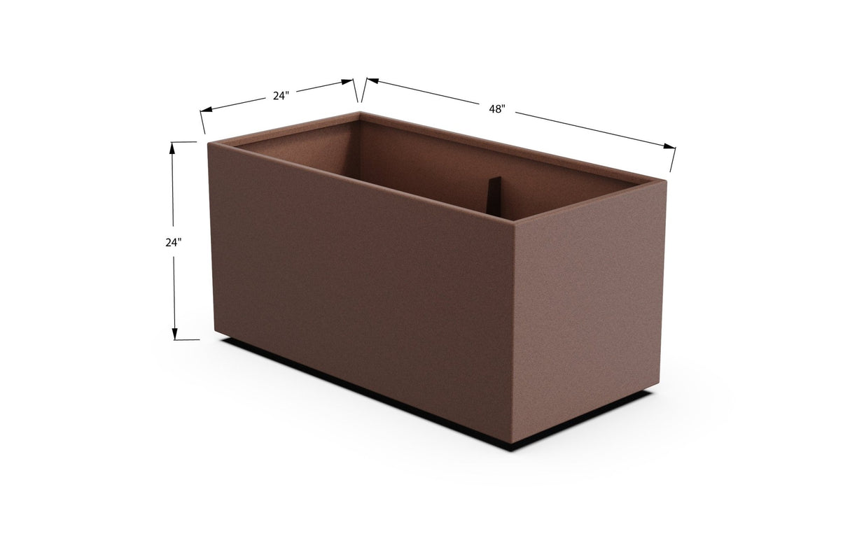 High Aluminum Rectangular Planter - Plantercraft
