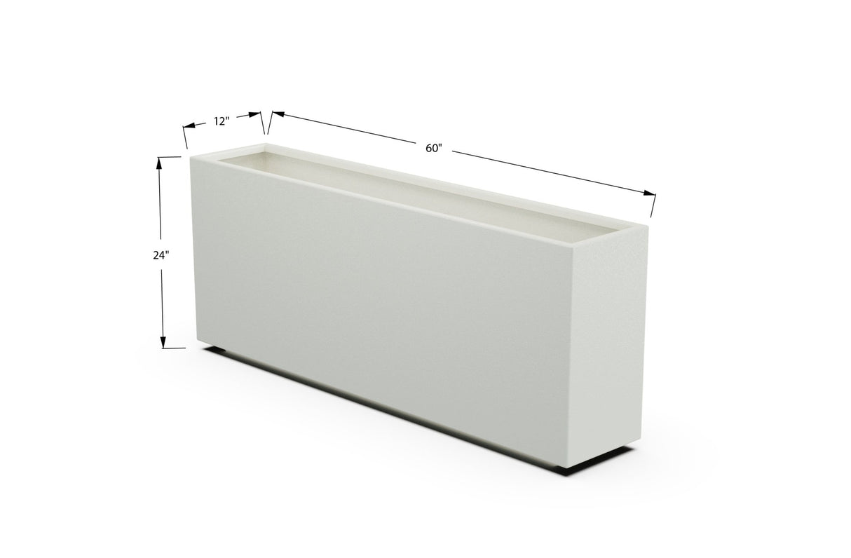 High Aluminum Rectangular Planter - Plantercraft