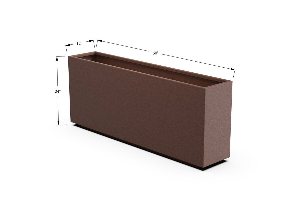 High Aluminum Rectangular Planter - Plantercraft