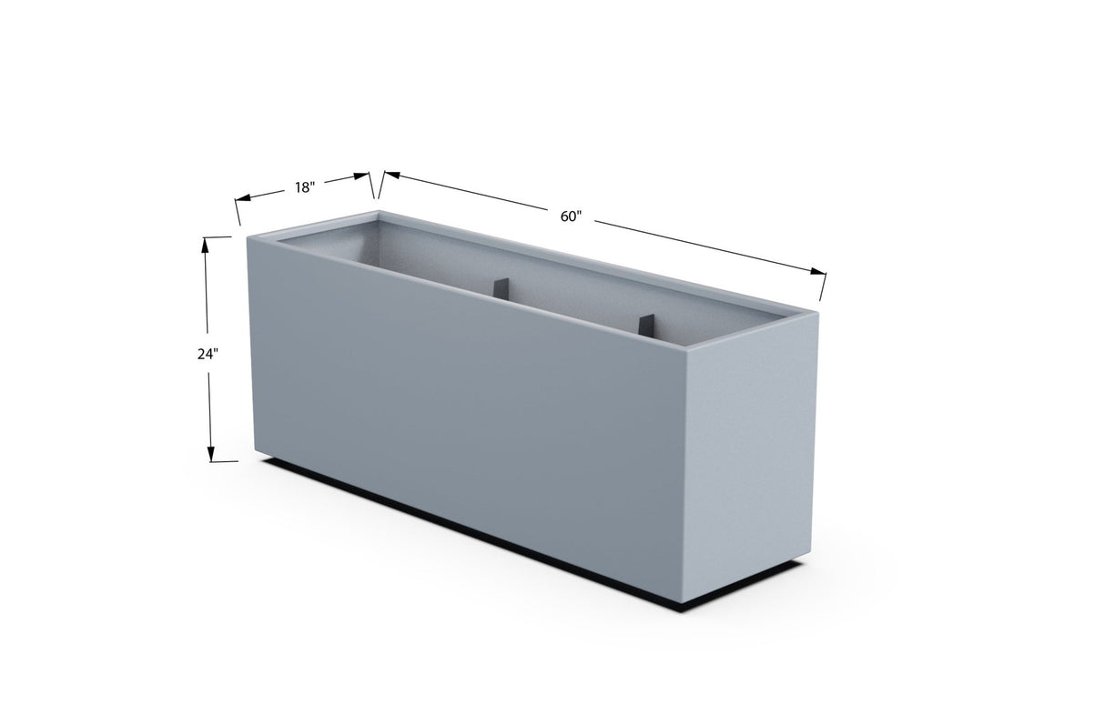 High Aluminum Rectangular Planter - Plantercraft