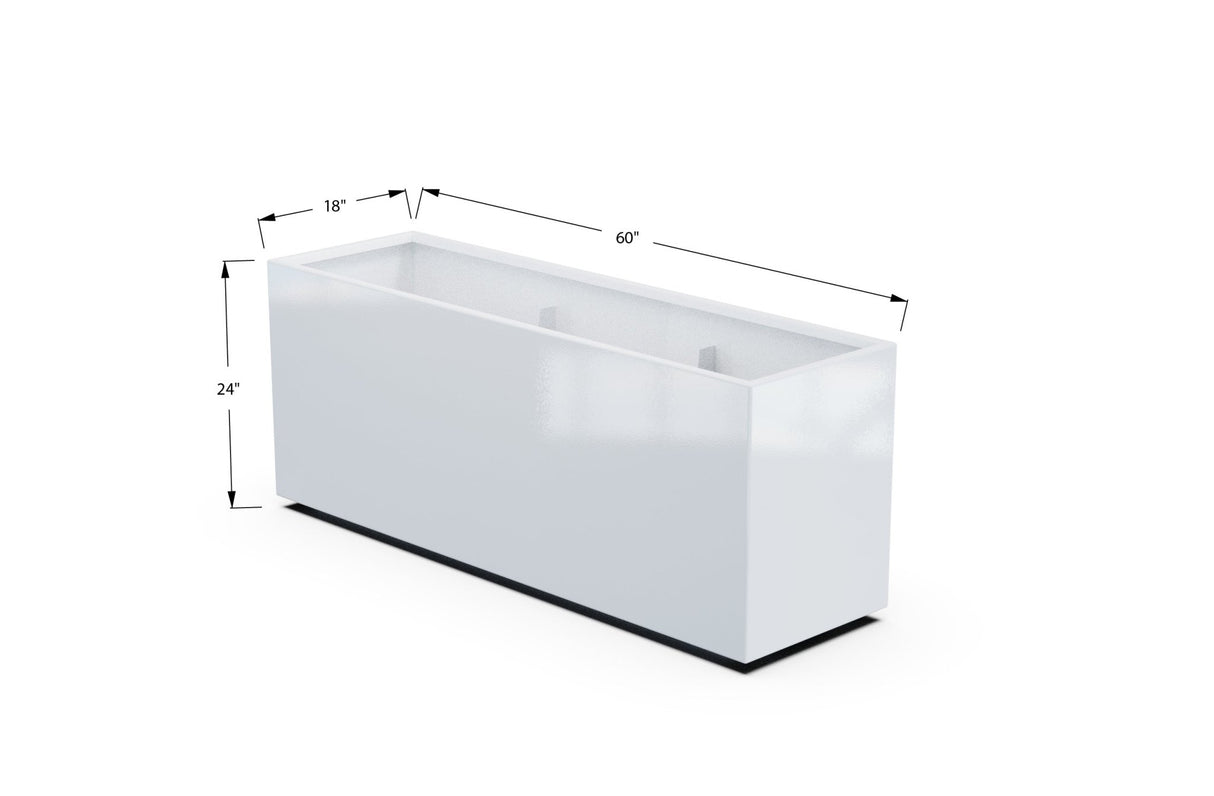 High Aluminum Rectangular Planter - Plantercraft