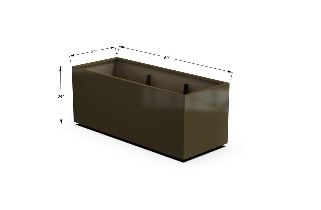 High Aluminum Rectangular Planter - Plantercraft