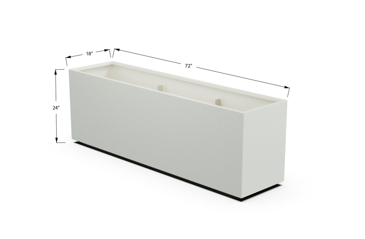 High Aluminum Rectangular Planter - Plantercraft