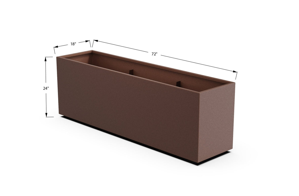 High Aluminum Rectangular Planter - Plantercraft