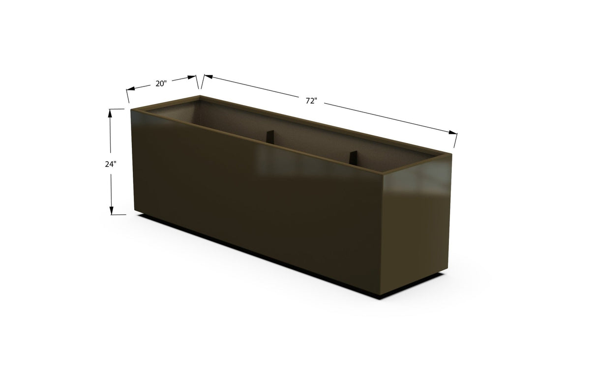 High Aluminum Rectangular Planter - Plantercraft
