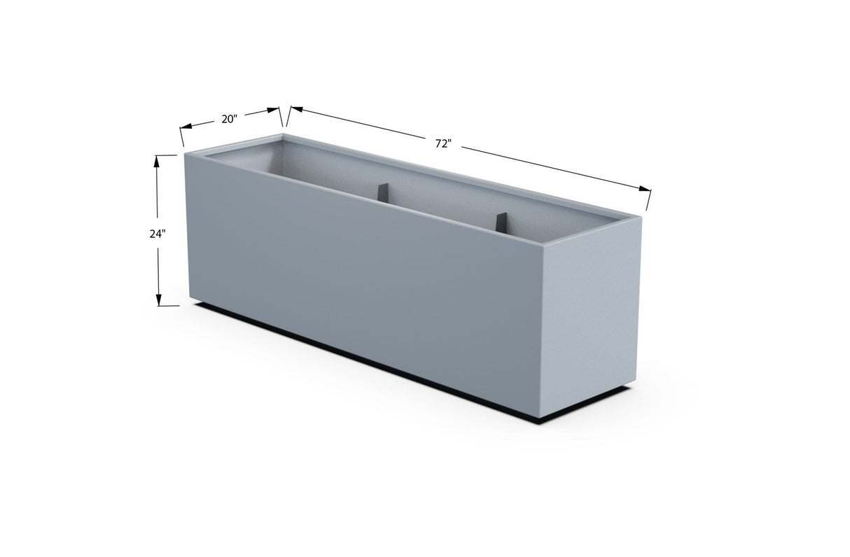 High Aluminum Rectangular Planter - Plantercraft