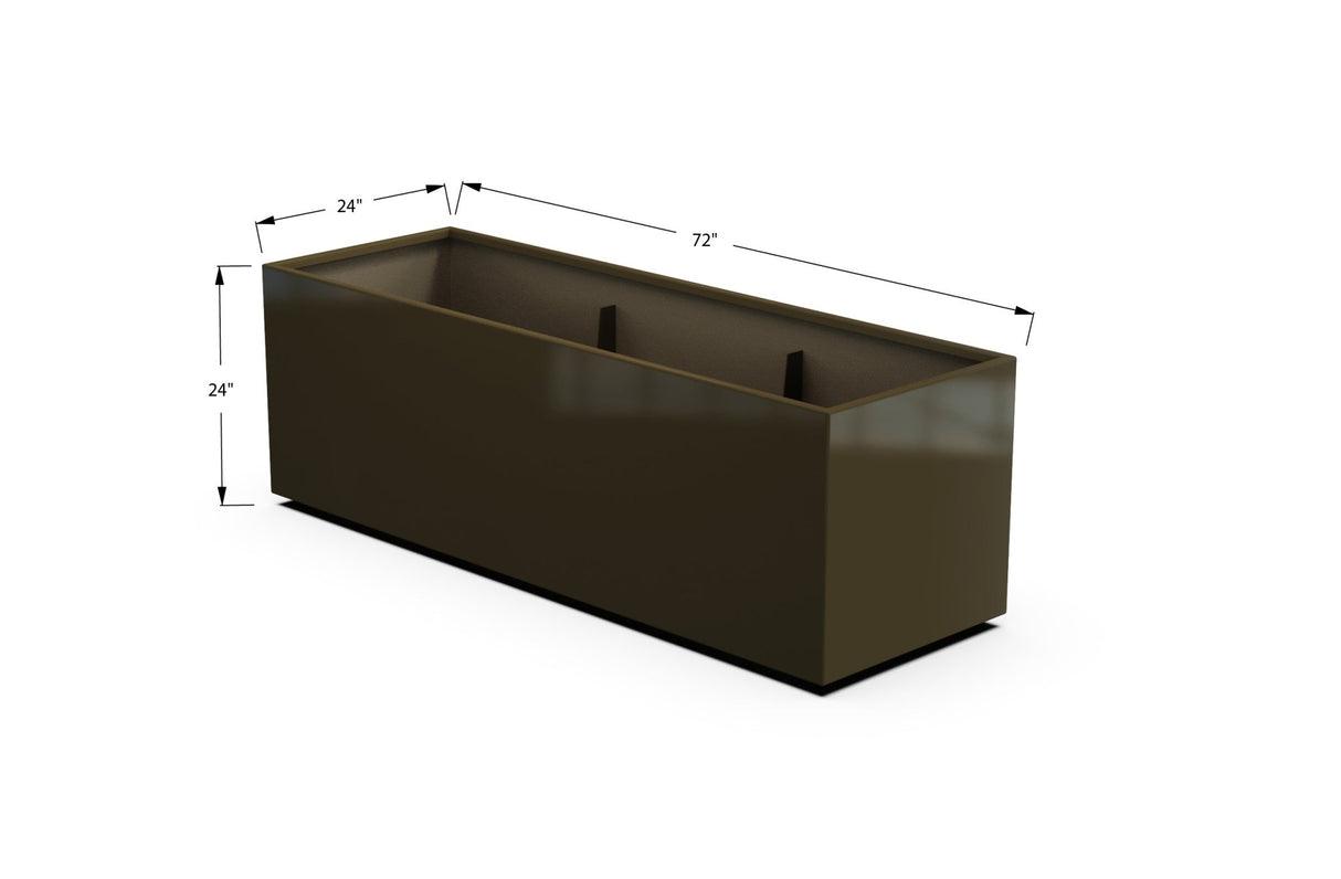 High Aluminum Rectangular Planter - Plantercraft