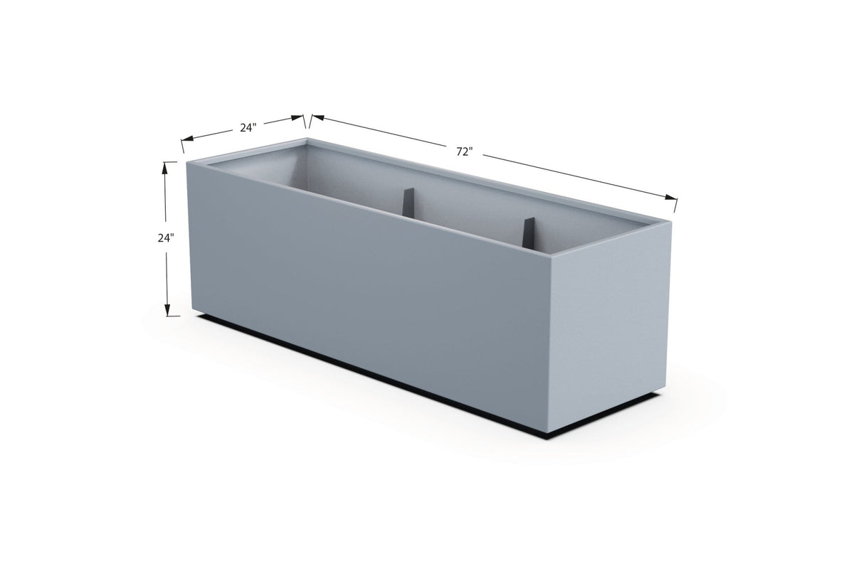 High Aluminum Rectangular Planter - Plantercraft