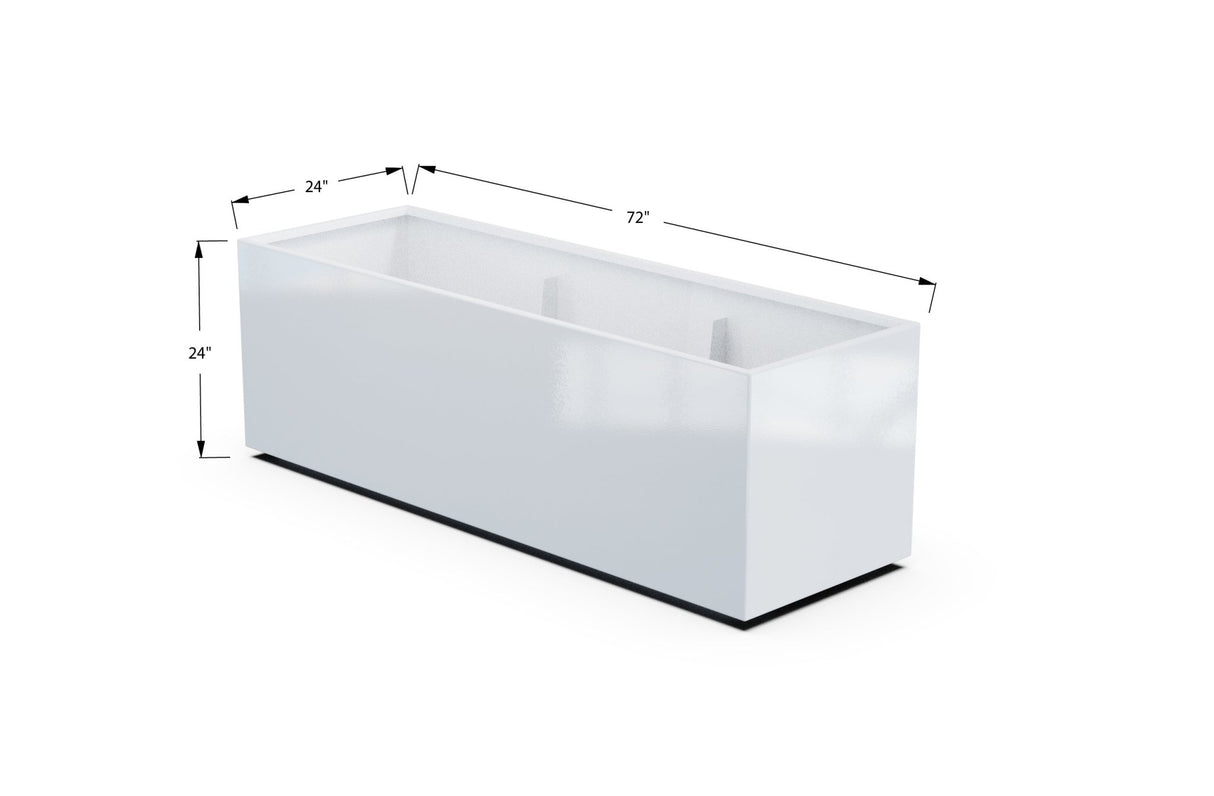 High Aluminum Rectangular Planter - Plantercraft