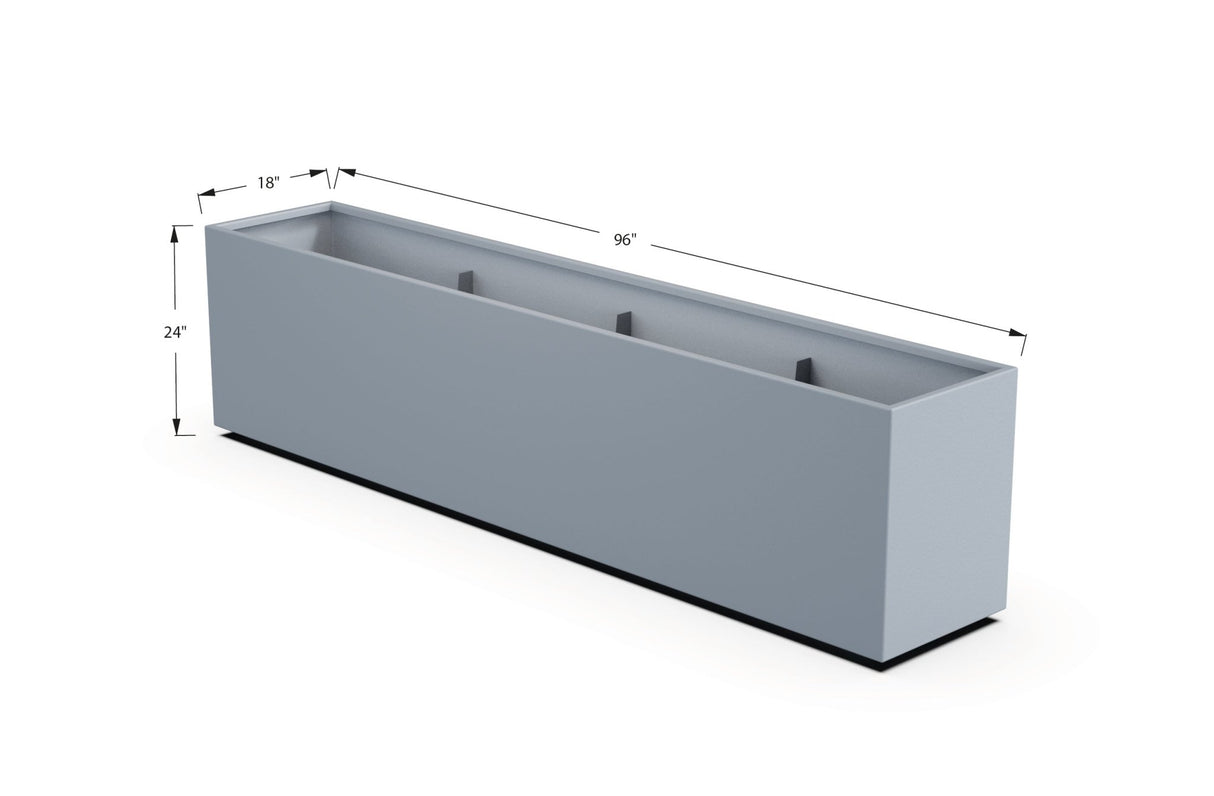 High Aluminum Rectangular Planter - Plantercraft