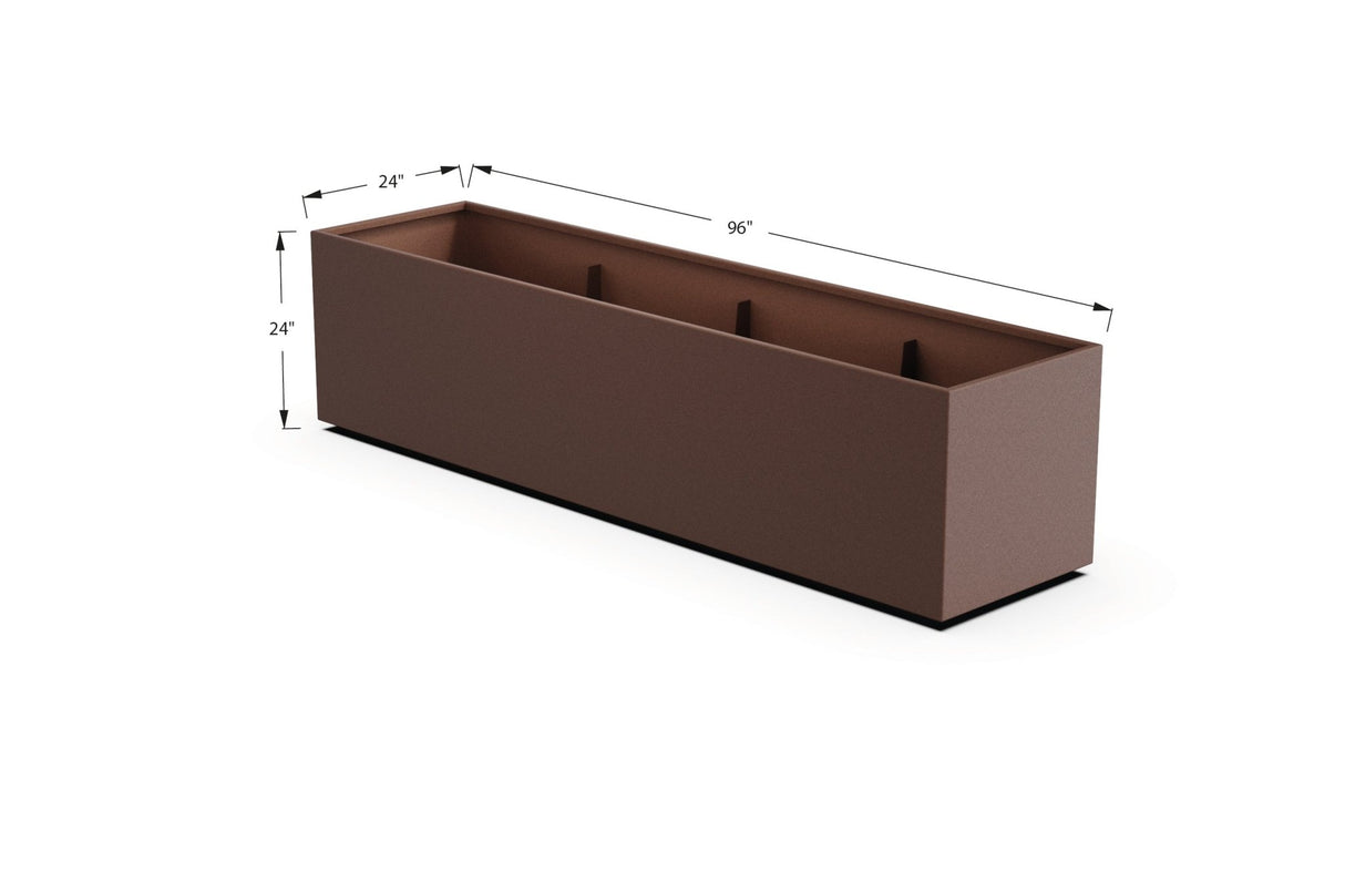 High Aluminum Rectangular Planter - Plantercraft