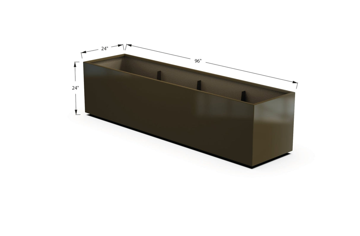 High Aluminum Rectangular Planter - Plantercraft