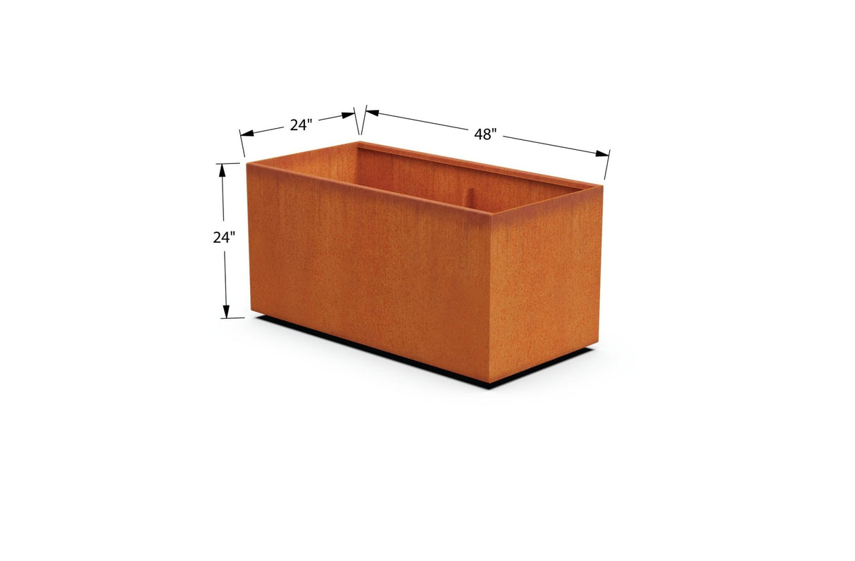 Corten Steel Rectangular Planter - Plantercraft