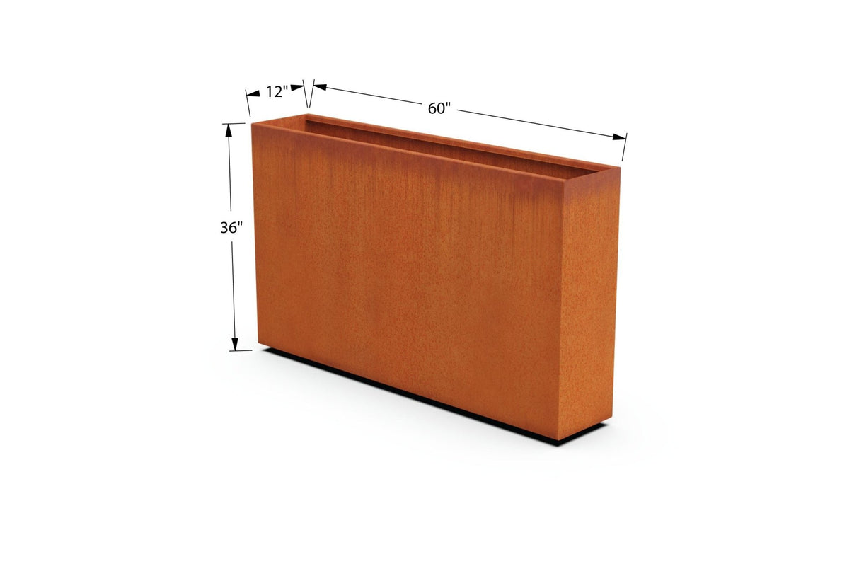 Corten Steel Rectangular Planter - Plantercraft