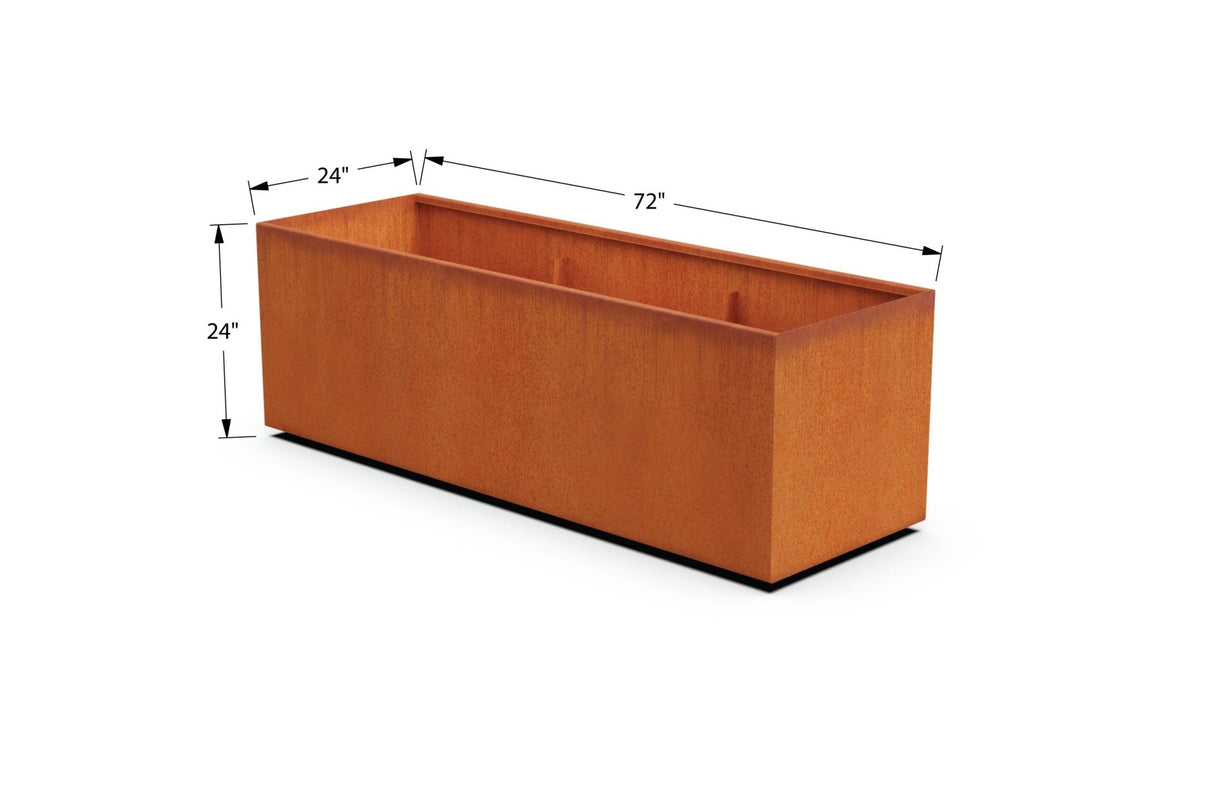 Corten Steel Rectangular Planter - Plantercraft