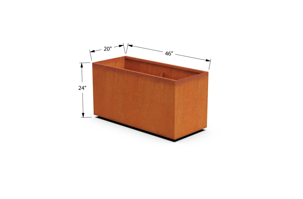 Corten Steel Rectangular Planter - Plantercraft