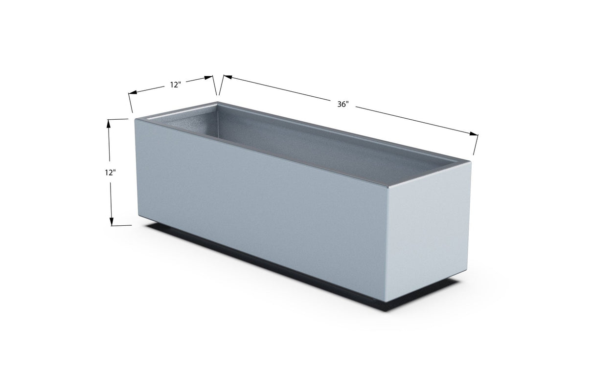 Aluminum Rectangular Outdoor or Indoor Planters - Plantercraft