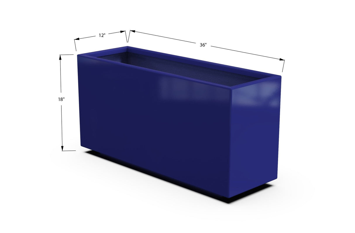 Aluminum Rectangular Outdoor or Indoor Planters - Plantercraft