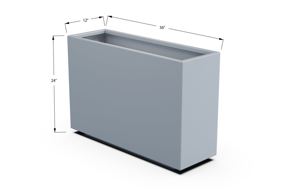 High Aluminum Rectangular Planter - Plantercraft