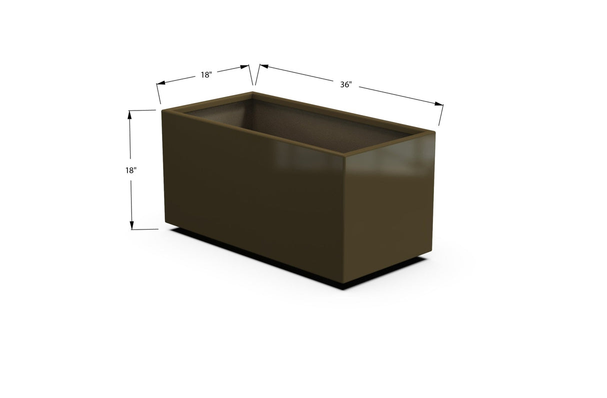Aluminum Rectangular Outdoor or Indoor Planters - Plantercraft