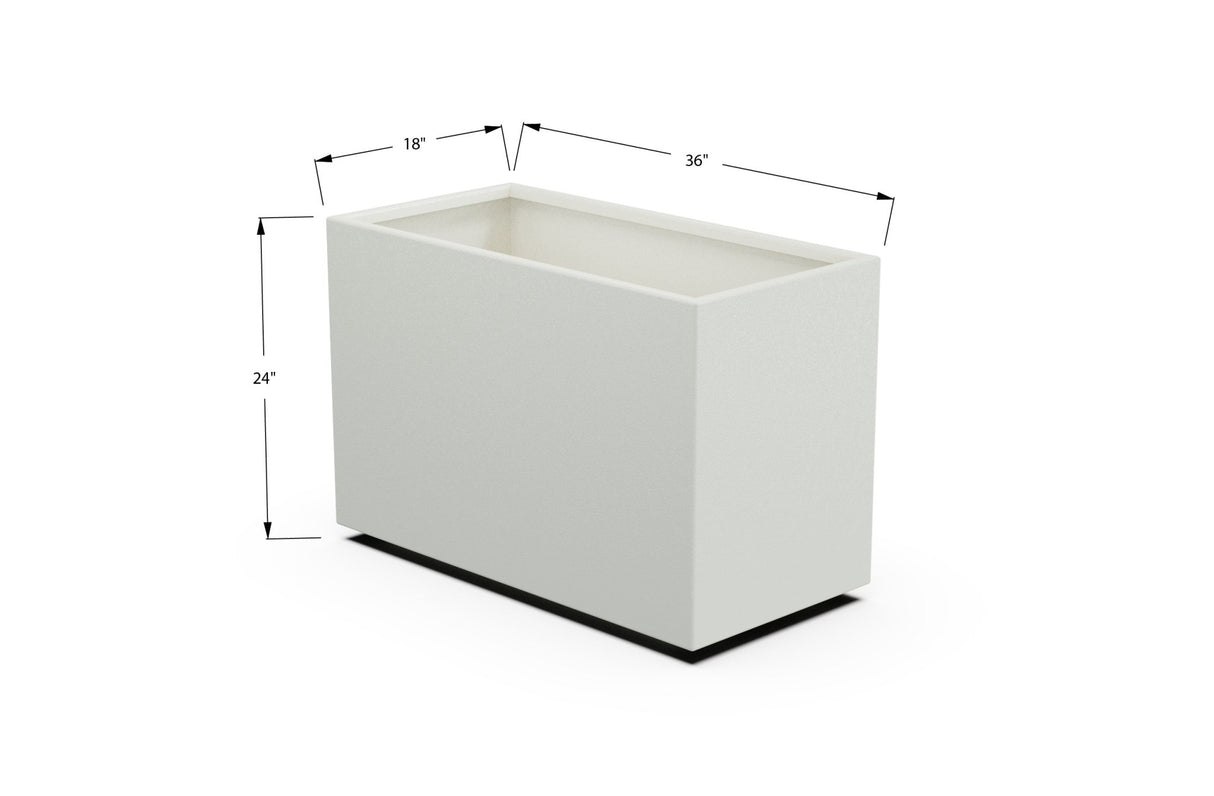 High Aluminum Rectangular Planter - Plantercraft
